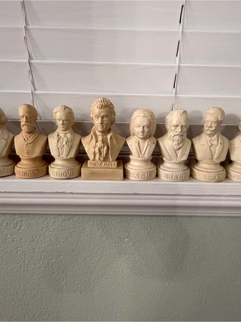 Vintage Halbe Classical Composer Bust Set – Musician Statues | Mozart, etc. - Picture 2 of 6